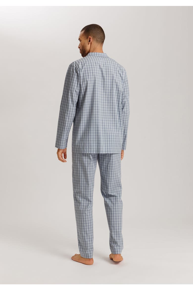 Night And Day Notch Collar Cotton Pajama Set, Alternate, color, Sea Breeze Check