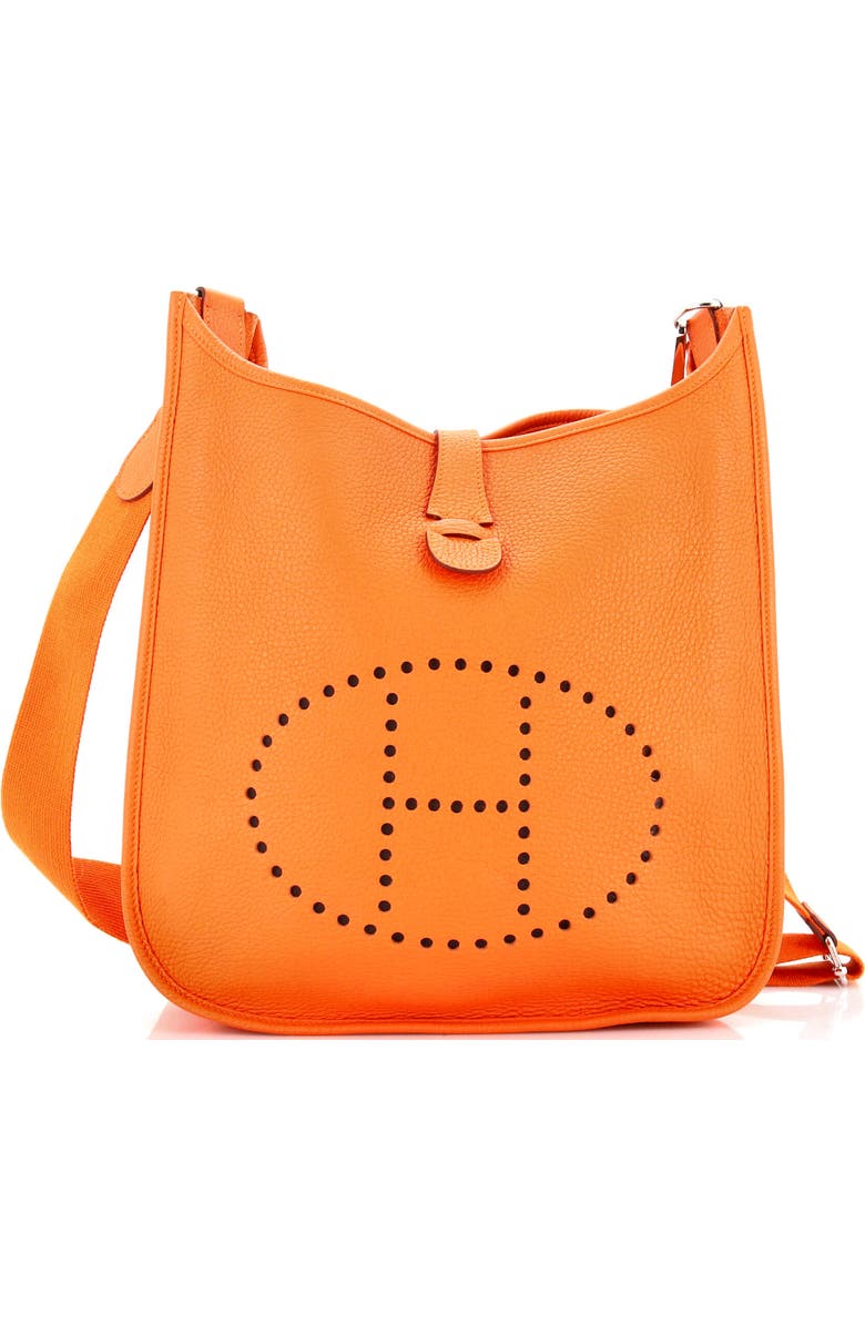 Pre-Owned Hermes Evelyne Bag Gen III Clemence PM, Main, color, Orange H