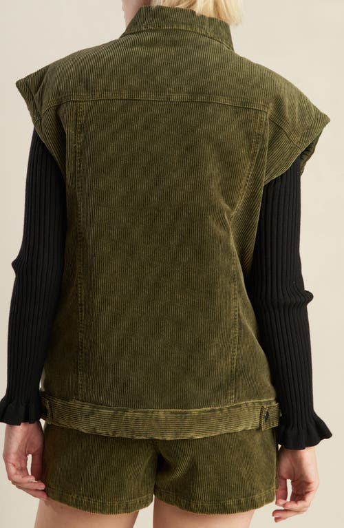 Freemarket Cotton Corduroy Vest In Green