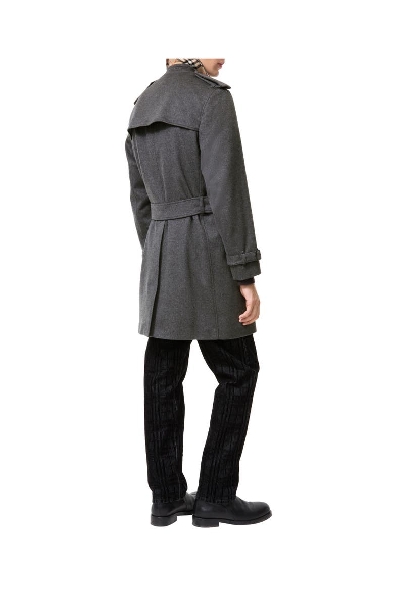 Mid-length Cashmere Hastings Trench Coat, Alternate, color, Grey melange