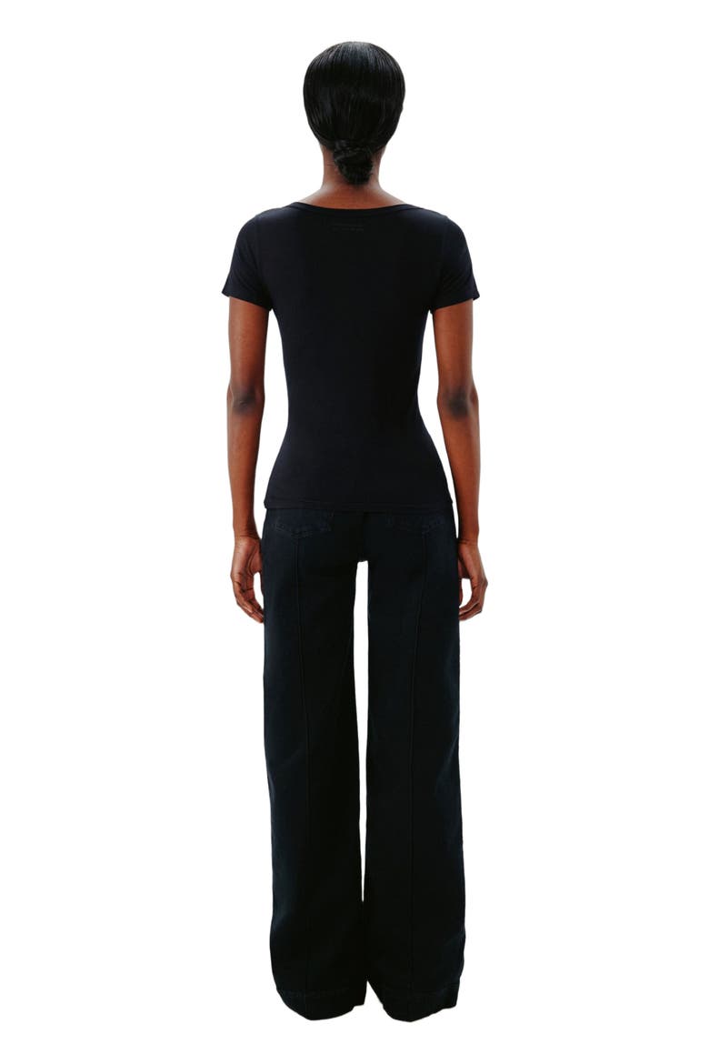 BALLET SCOOP TEE, Alternate, color, BLACK