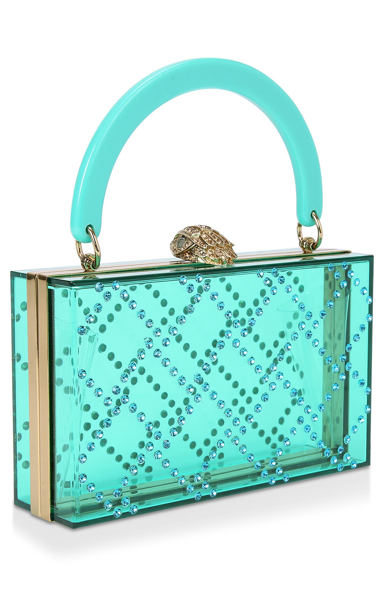 Kurt Geiger London Embellished Box Clutch, Alternate, color, 