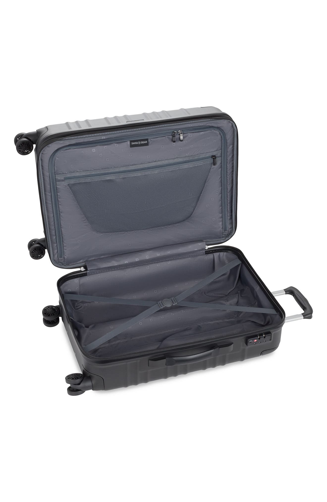 SWISSGEAR 24-Inch Hardside Spinner Carry-On Suitcase, Alternate, color, Black