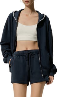 Lilysilk SILKERRY Oversized Seamflow Verge Full-Length Front Zip Hoodie
