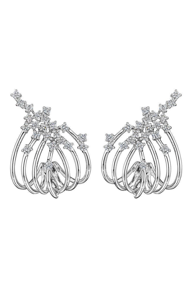Luminus Diamond Drop Earrings, Main, color, 18K WHITE GOLD