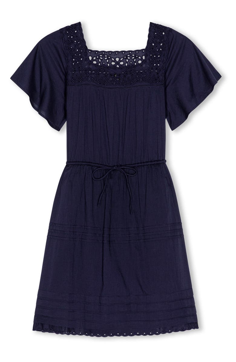Rails Gale Eyelet Detail Cotton Minidress, Alternate, color, Navy