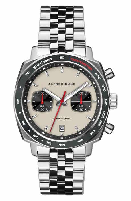 Alfred Sung Chronograph Quartz Bracelet Watch, 44mm