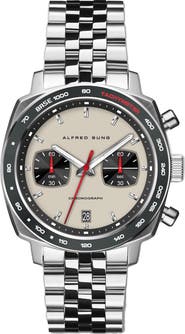 Alfred Sung Chronograph Quartz Bracelet Watch, 44mm