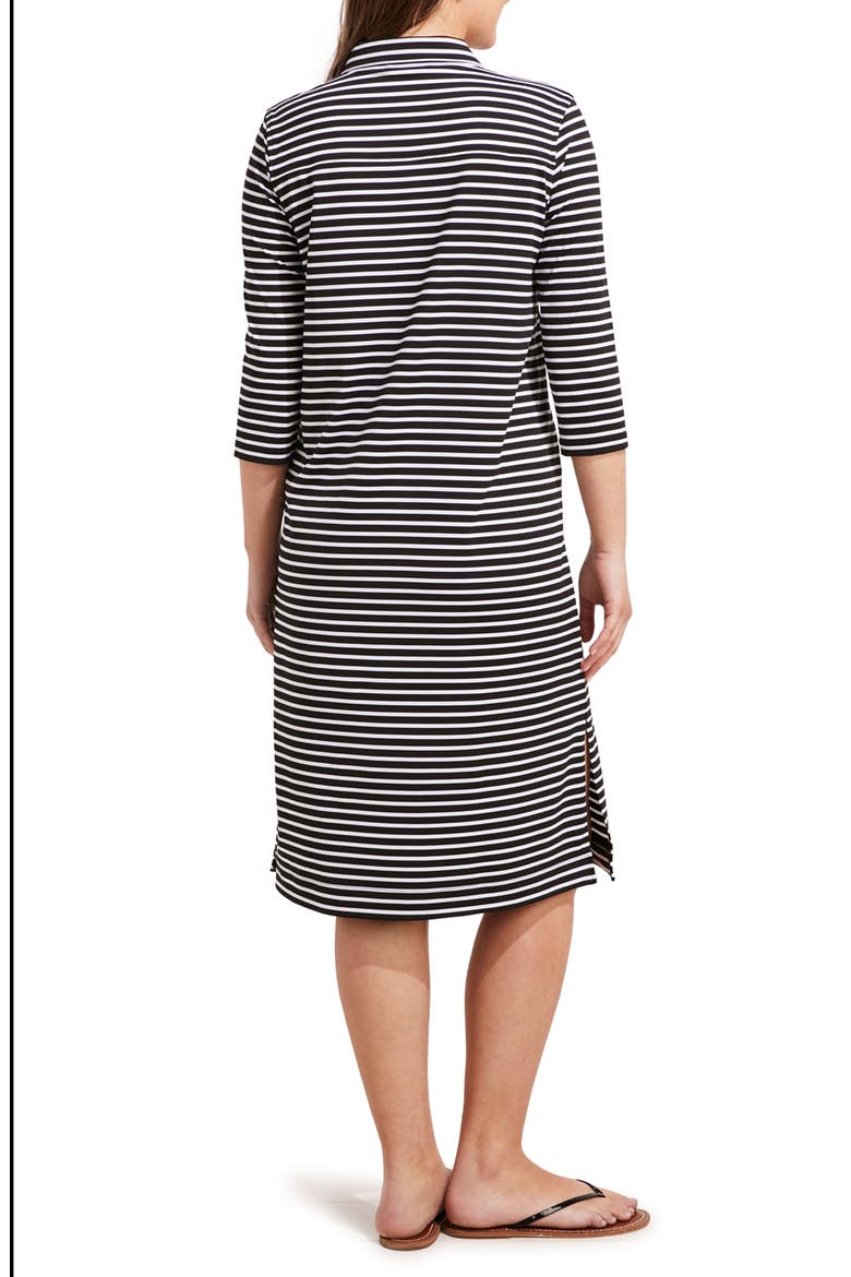Sankaty Margo Stripe Shirtdress, Alternate, color, JET BLACK