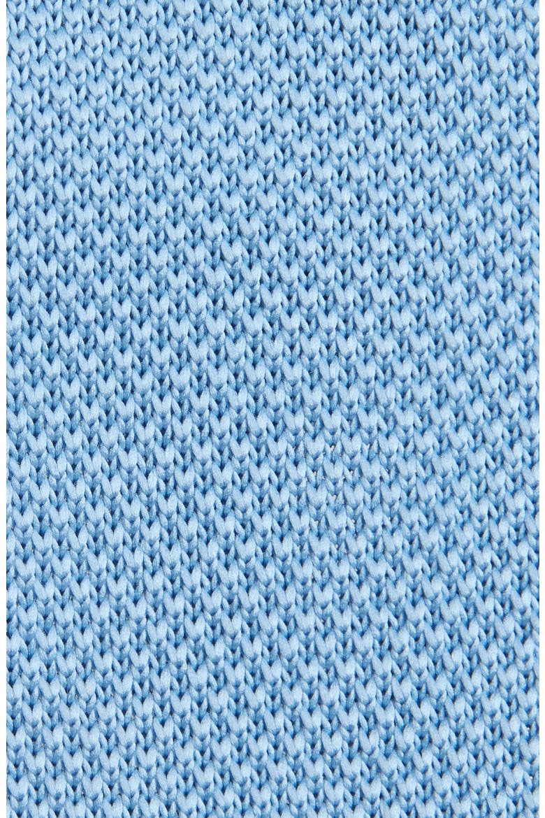 Baby Blue Knit Silk Tie, Alternate, color, BLUE