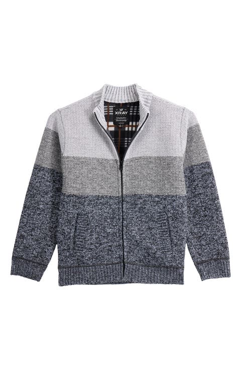 Kids' Colorblock Full Zip Sweater (Big Kid)