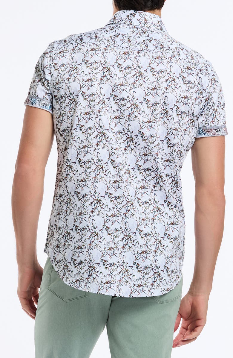 Robert Graham Rocco Short Sleeve Cotton Button-Up Shirt, Alternate, color,