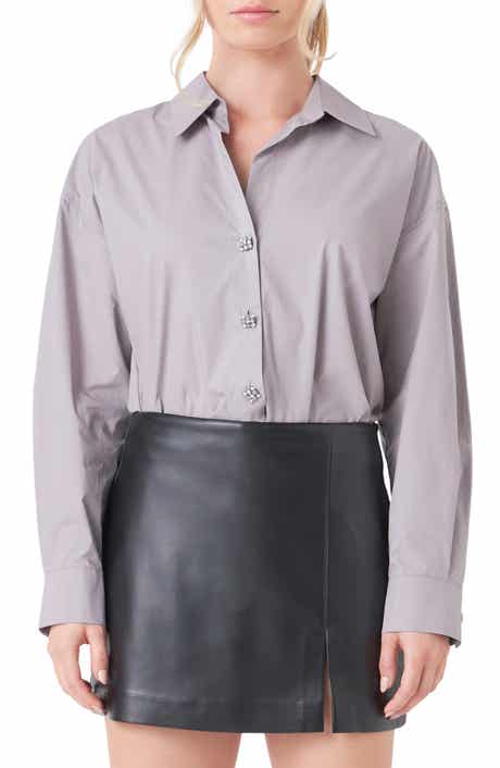 Embellished Oversize Cotton Shirt