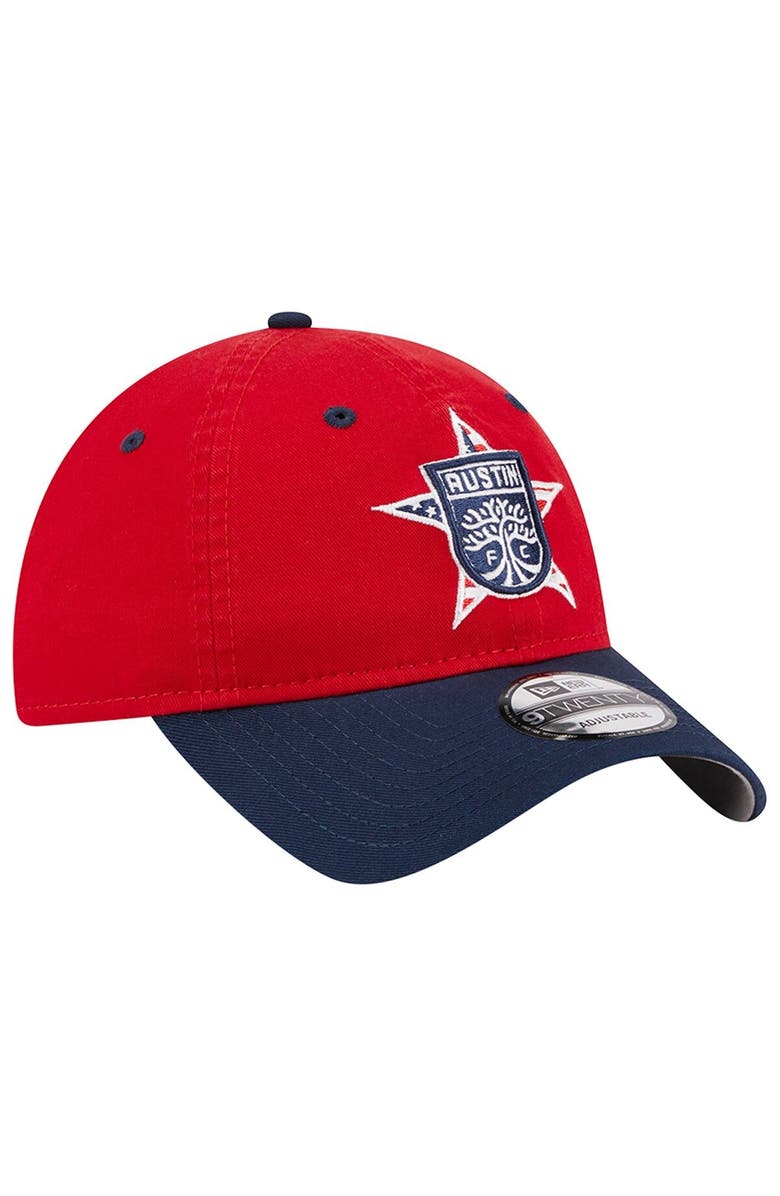 New Era Men's New Era Red Austin FC Americana 9TWENTY Adjustable Hat, Alternate, color, Red