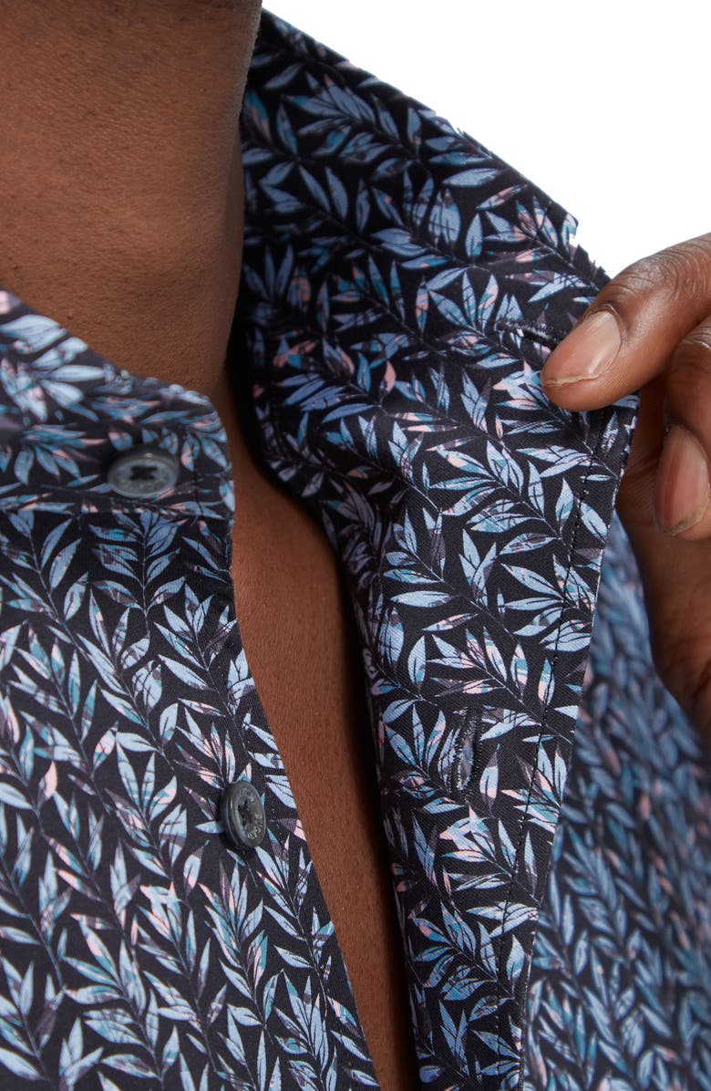 Bugatchi Devon OoohCotton<sup>®</sup> Button-Up Shirt, Alternate, color, Black