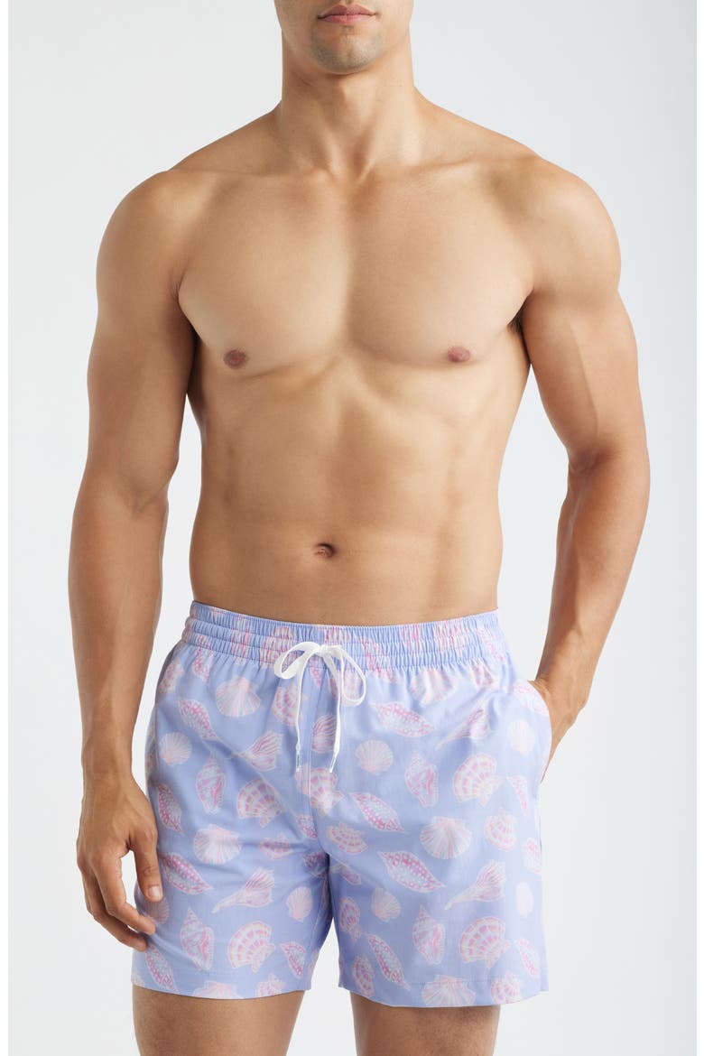 Shell Yeahs 5.5-Inch Swim Trunks, Main, color, LIGHT/ PASTEL PURPLE