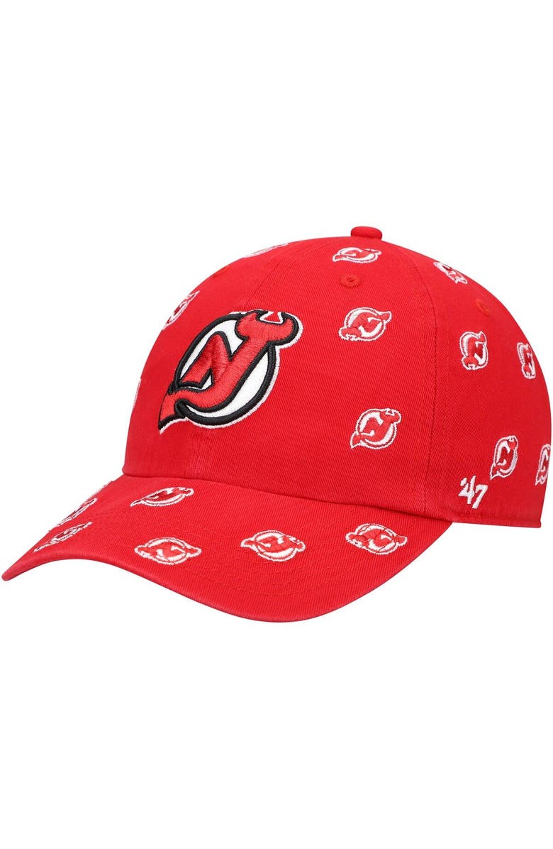 '47 Women's '47 Red New Jersey Devils Confetti Clean Up Logo Adjustable Hat, Main, color, Red