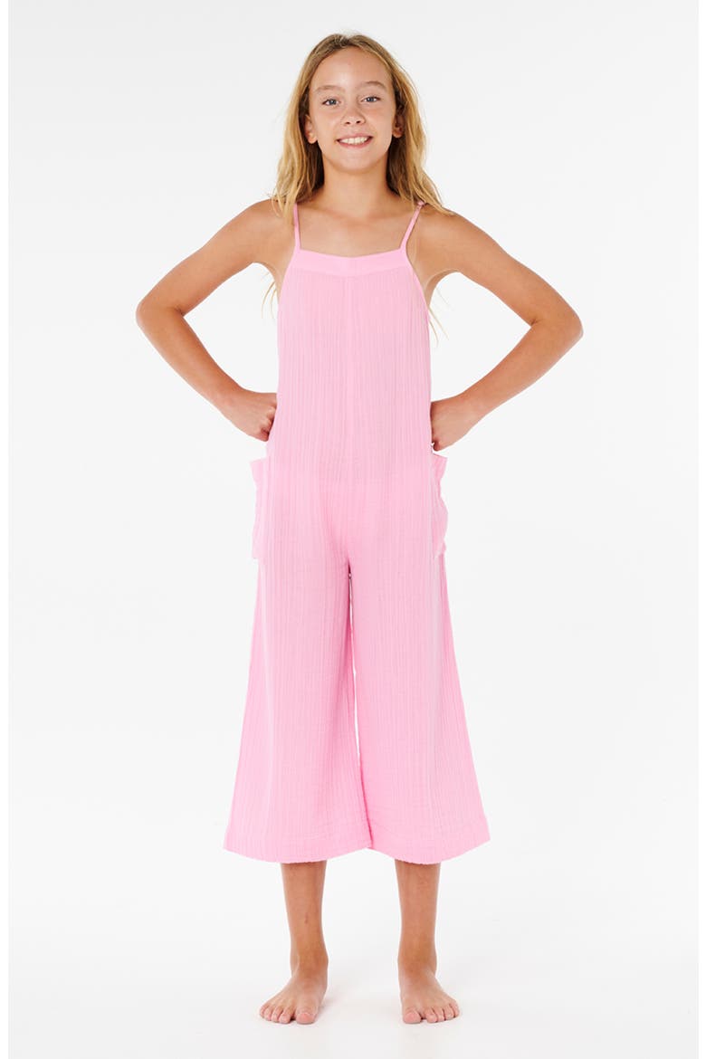 Kids' Premium Surf Cotton Gauze Jumpsuit, Main, color, BRIGHT PINK
