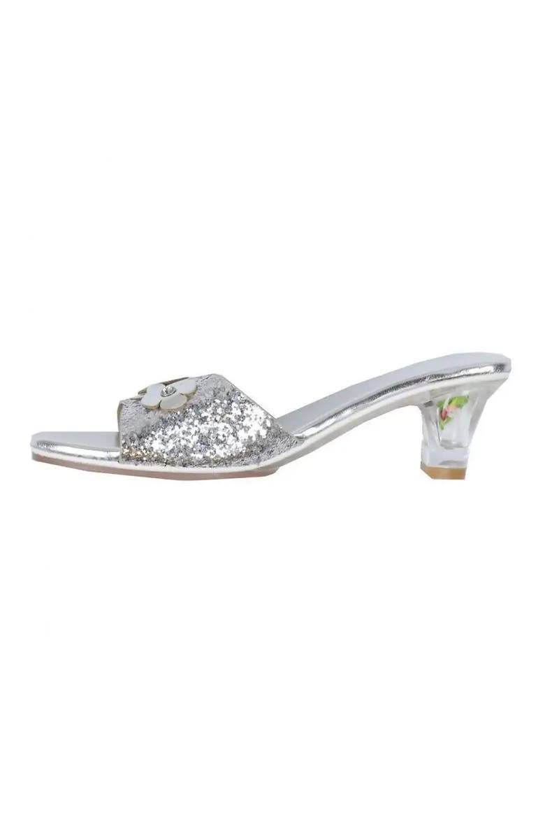 Souza Mariona High Heel Slipper Pretend Play Shoes, Alternate, color, Silver