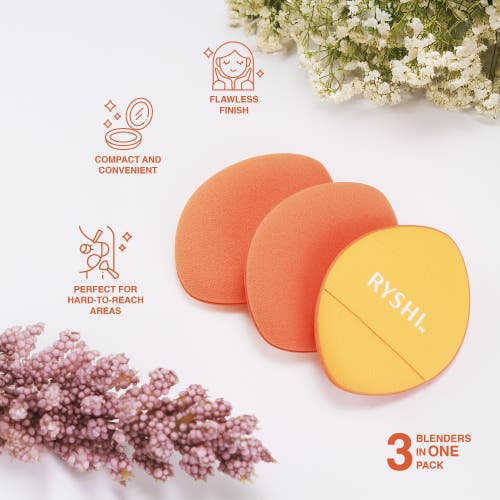 Pursonic Flawless Finish Makeup Bundle Finger Beauty Blenders + Reversible Sponge In Multi