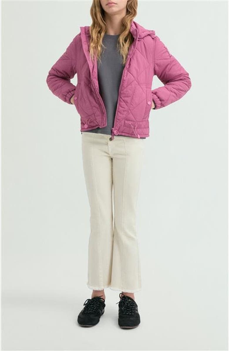 Scalpers Padded Jacket With Removable Hood, Alternate, color, Mauve