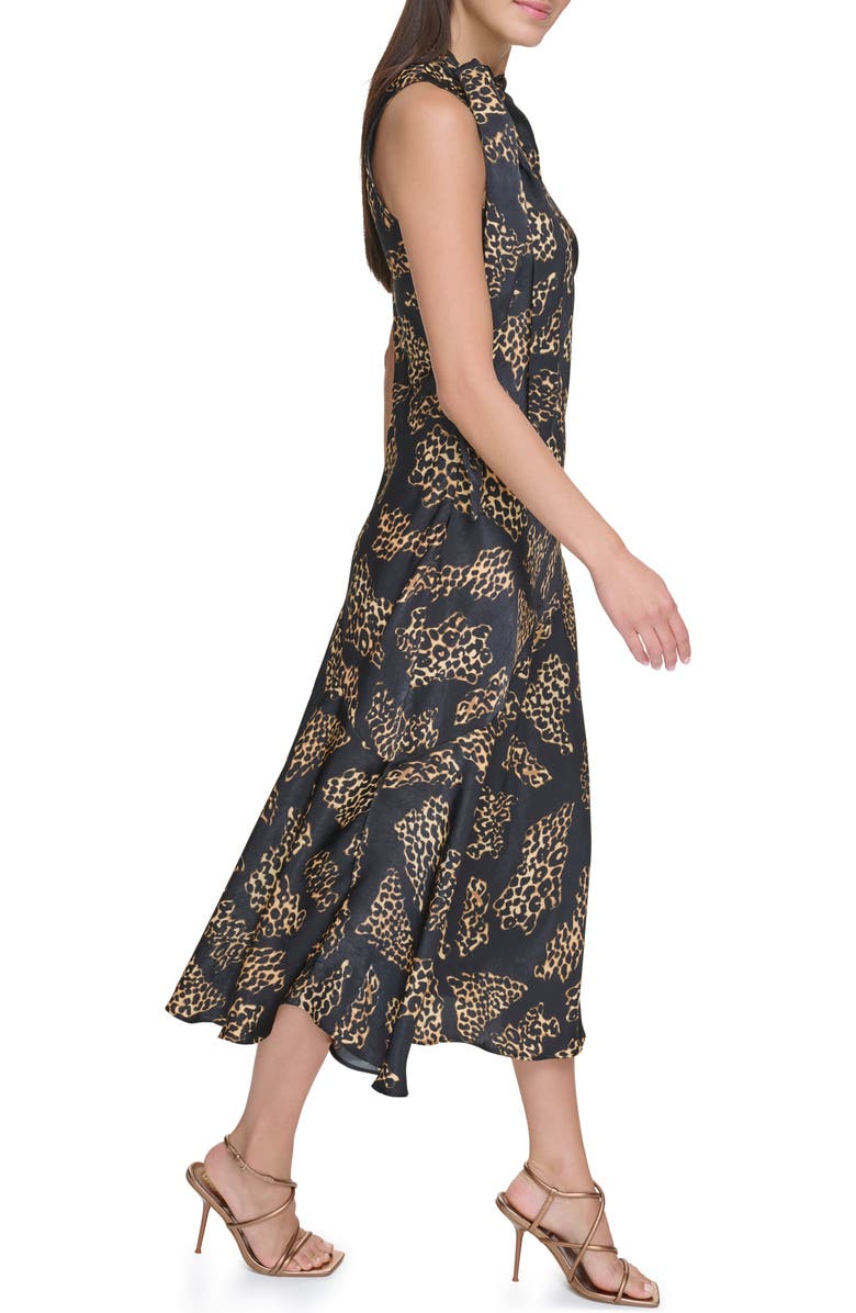 DKNY Tie Neck Sleeveless Dress, Alternate, color,