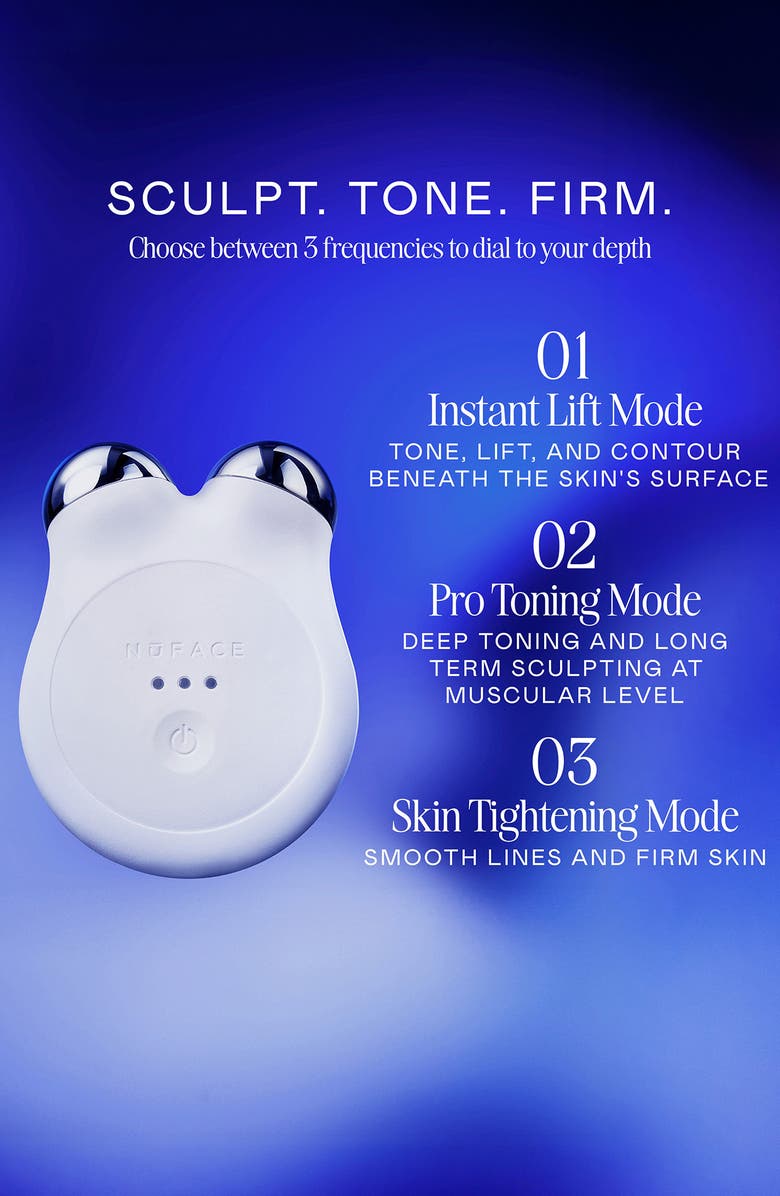 NuFACE<sup>®</sup> MINI+ Smart Petite Microcurrent Facial Toning Device Starter Kit $309 Value, Alternate, color, Midnight Black