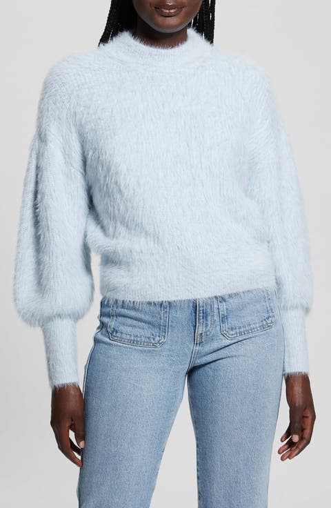 Keyla Fuzzy Bishop Sleeve Sweater