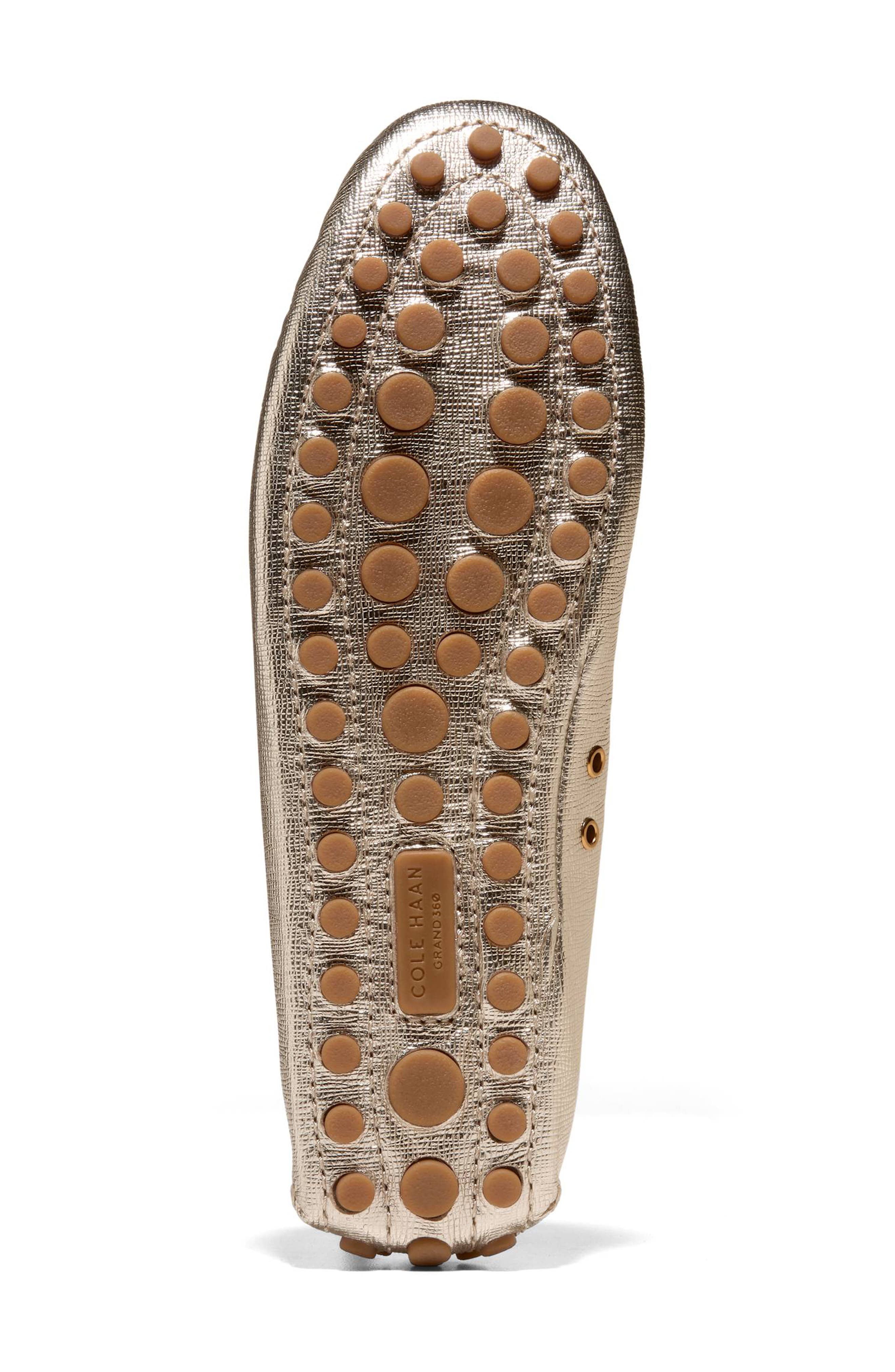 Cole Haan Gissella Driving Loafer, Alternate, color, Soft Gold Metallic Leather