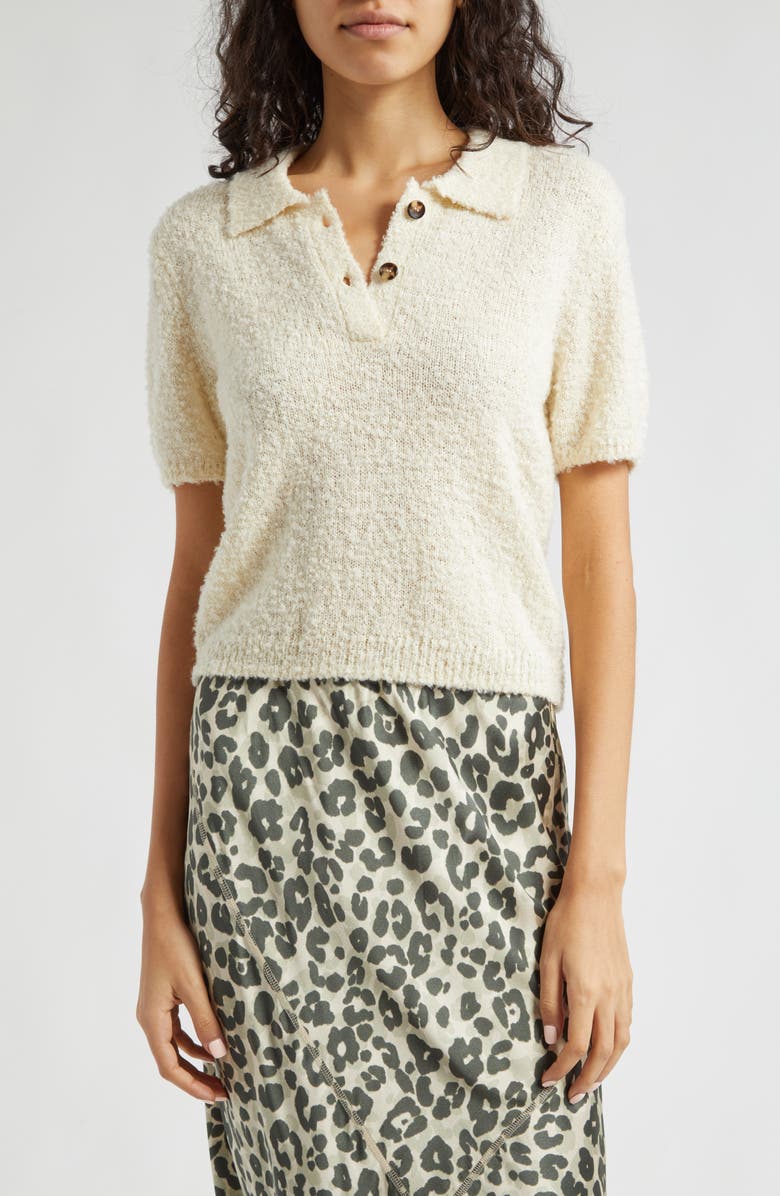 ATM Anthony Thomas Melillo Bouclé Polo Sweater, Main, color, 