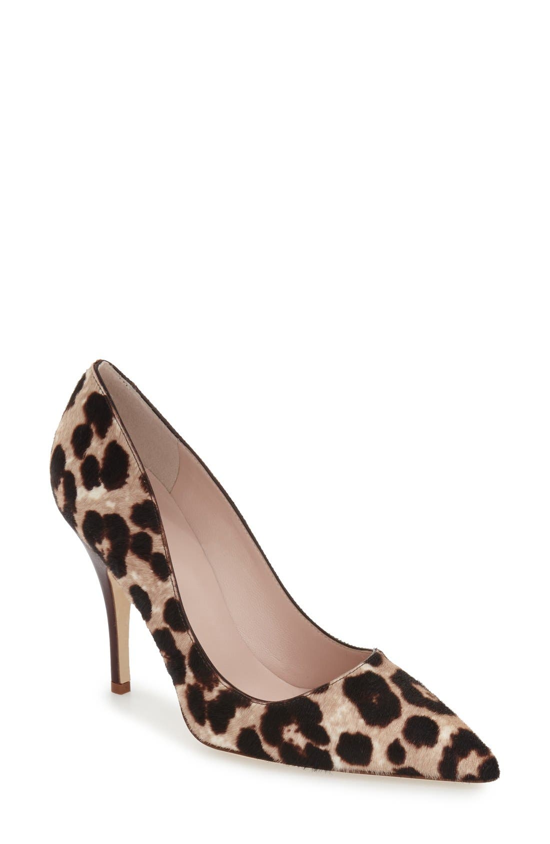 'licorice too' genuine calf hair pump, Main, color, BLUSH/ BROWN LEOPARD CALF HAIR