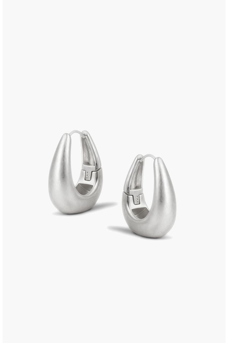 Molten Maxi Earrings in Silver, Alternate, color, Silver