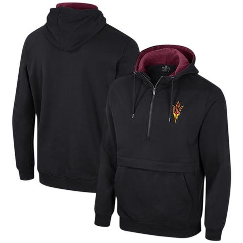 Men's Colosseum Black Arizona State Sun Devils Half-Zip Hoodie