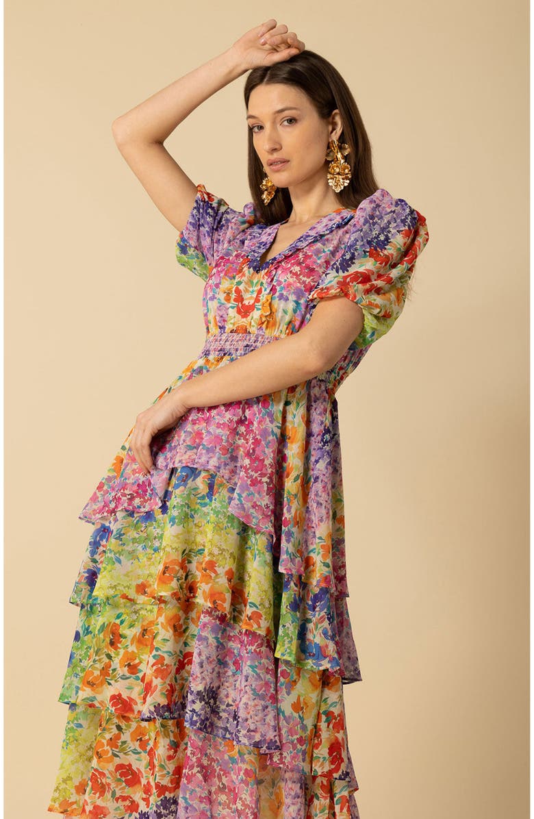 Hale Bob Lainey Tiered Chiffon Dress, Alternate, color,