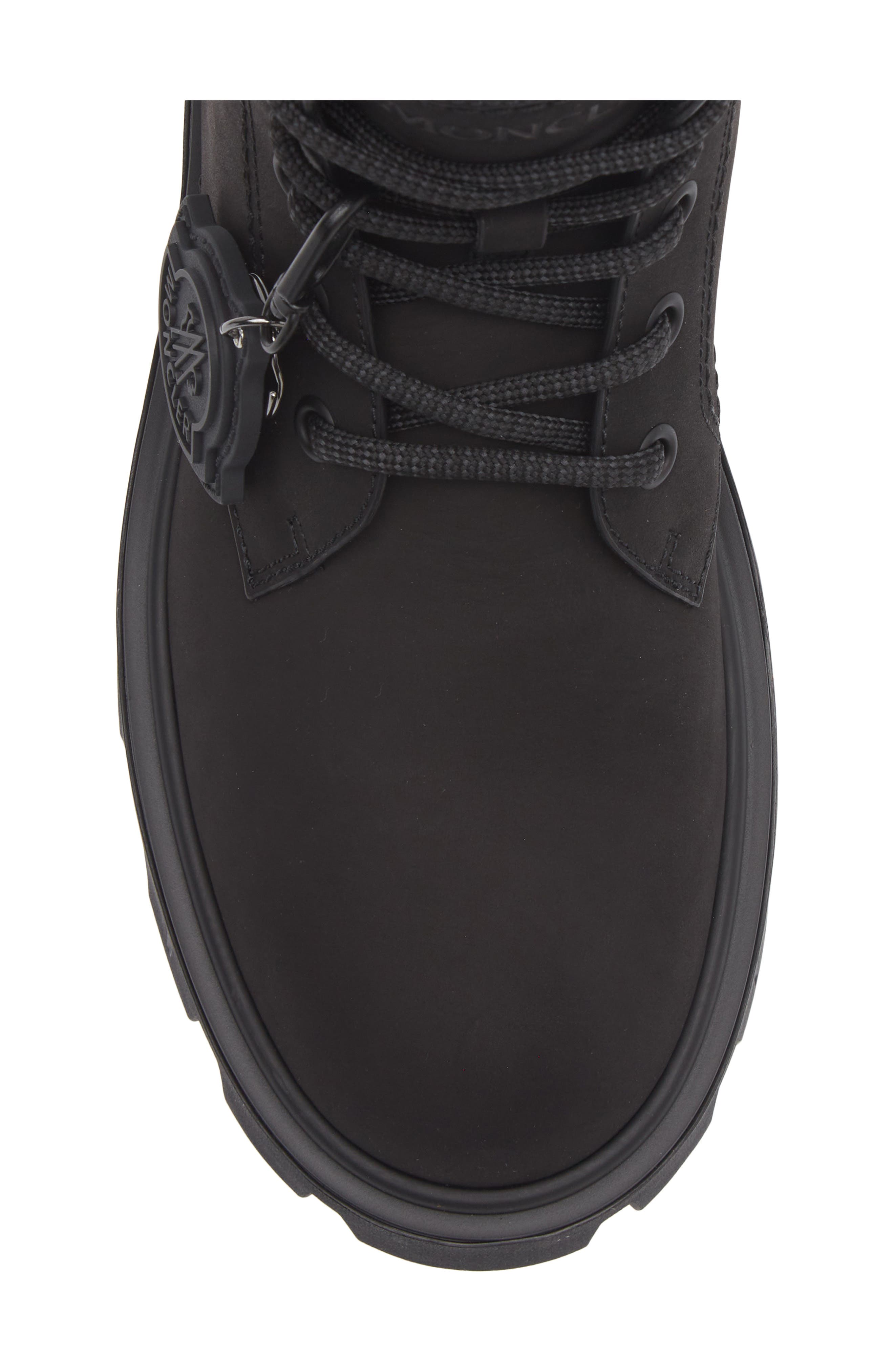 Moncler Peak City Nubuck & Suede Ankle Boot, Alternate, color, Black