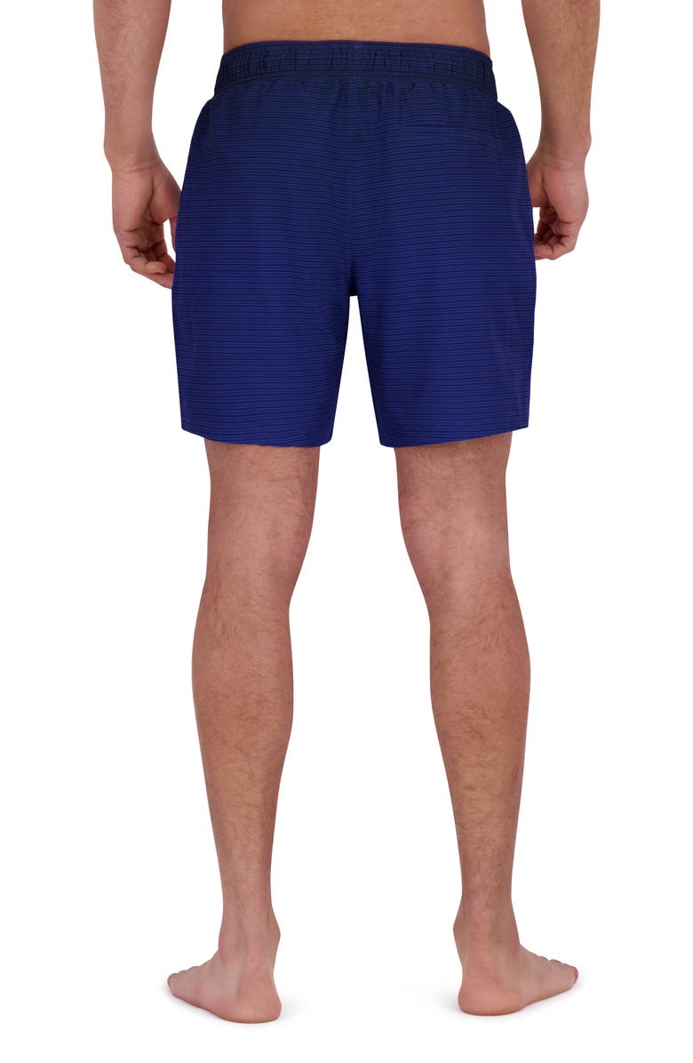 Spyder Gradient Stripe Volley Swim Shorts, Alternate, color, Dress Blue