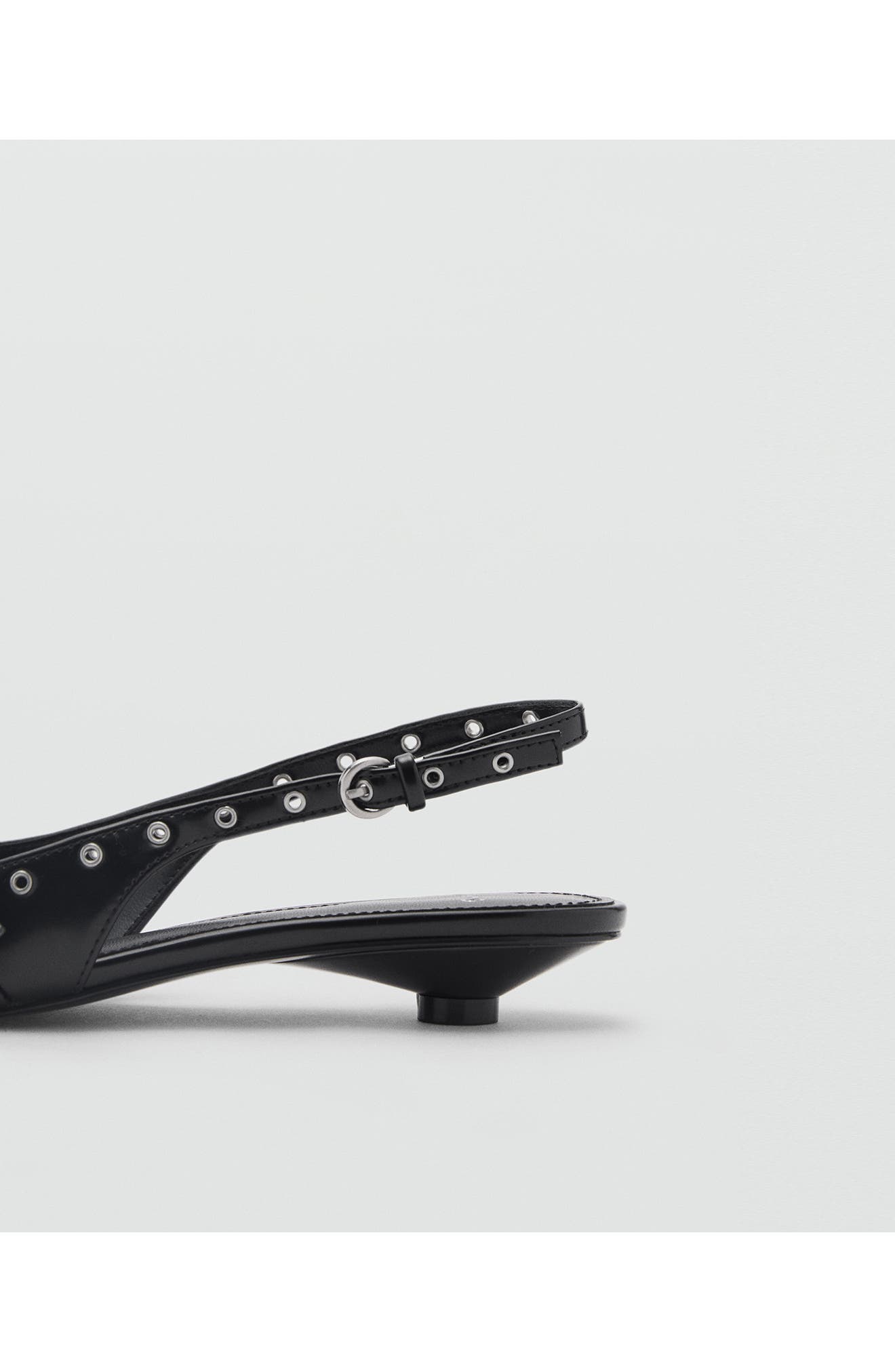 MANGO Grommet Pointed Toe Slingback Pump, Alternate, color, 