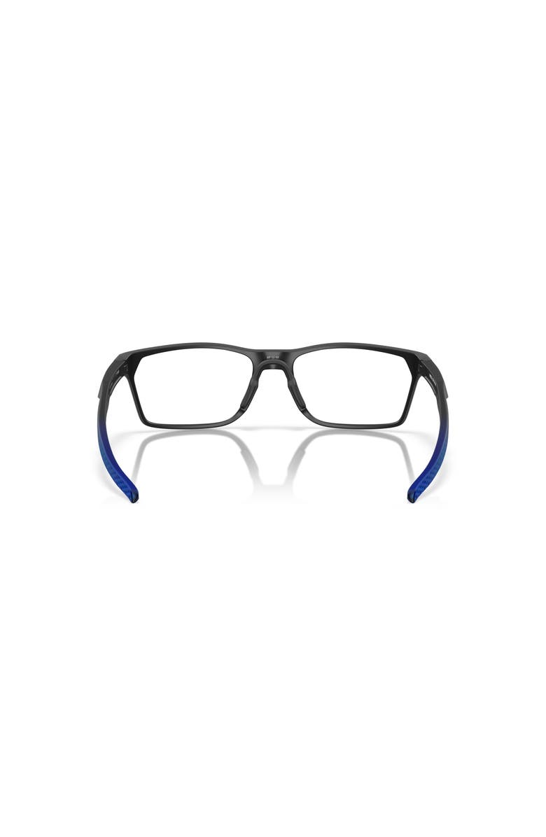 Oakley 55mm Rectangle optical glasses, Alternate, color, Black/ Blue