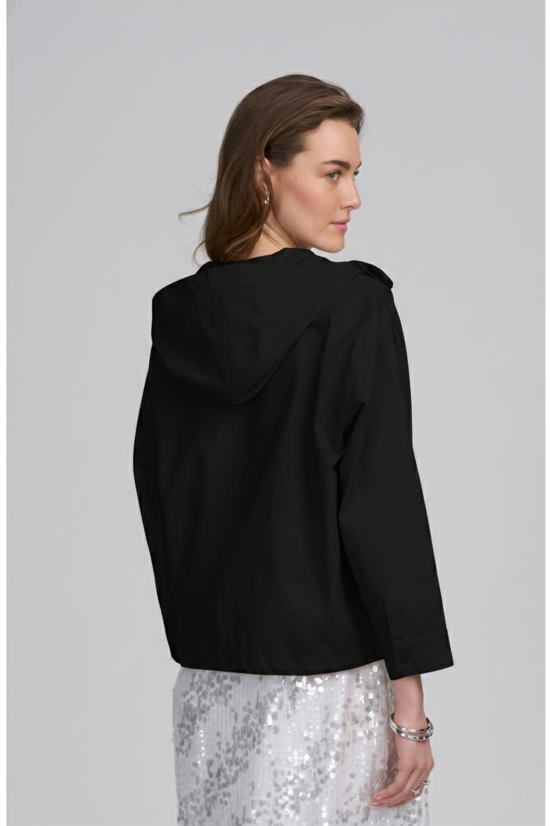 Hooded Cropped Parka Jacket, Alternate, color, BLACK