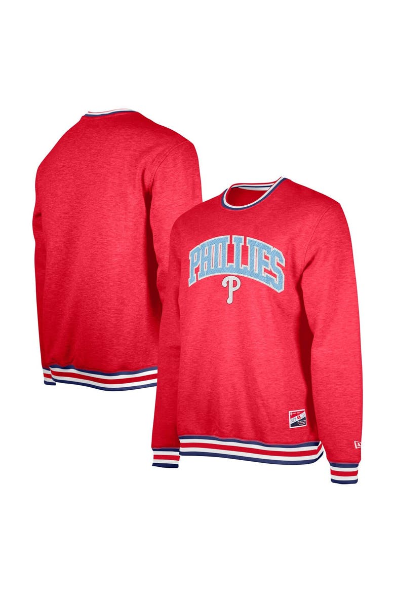 Men's New Era Red Philadelphia Phillies Father's Day Pullover Sweatshirt, Alternate, color, Red