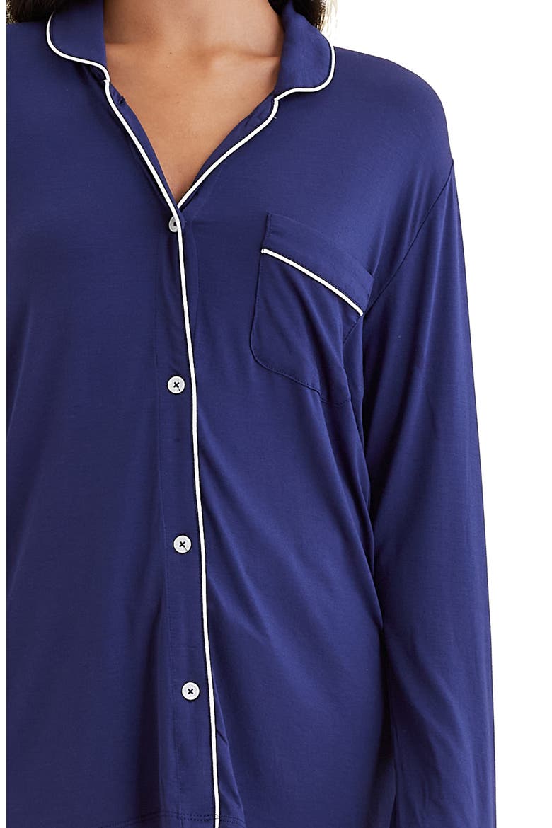 Kate Long Sleeve Pajamas, Alternate, color, NAVY