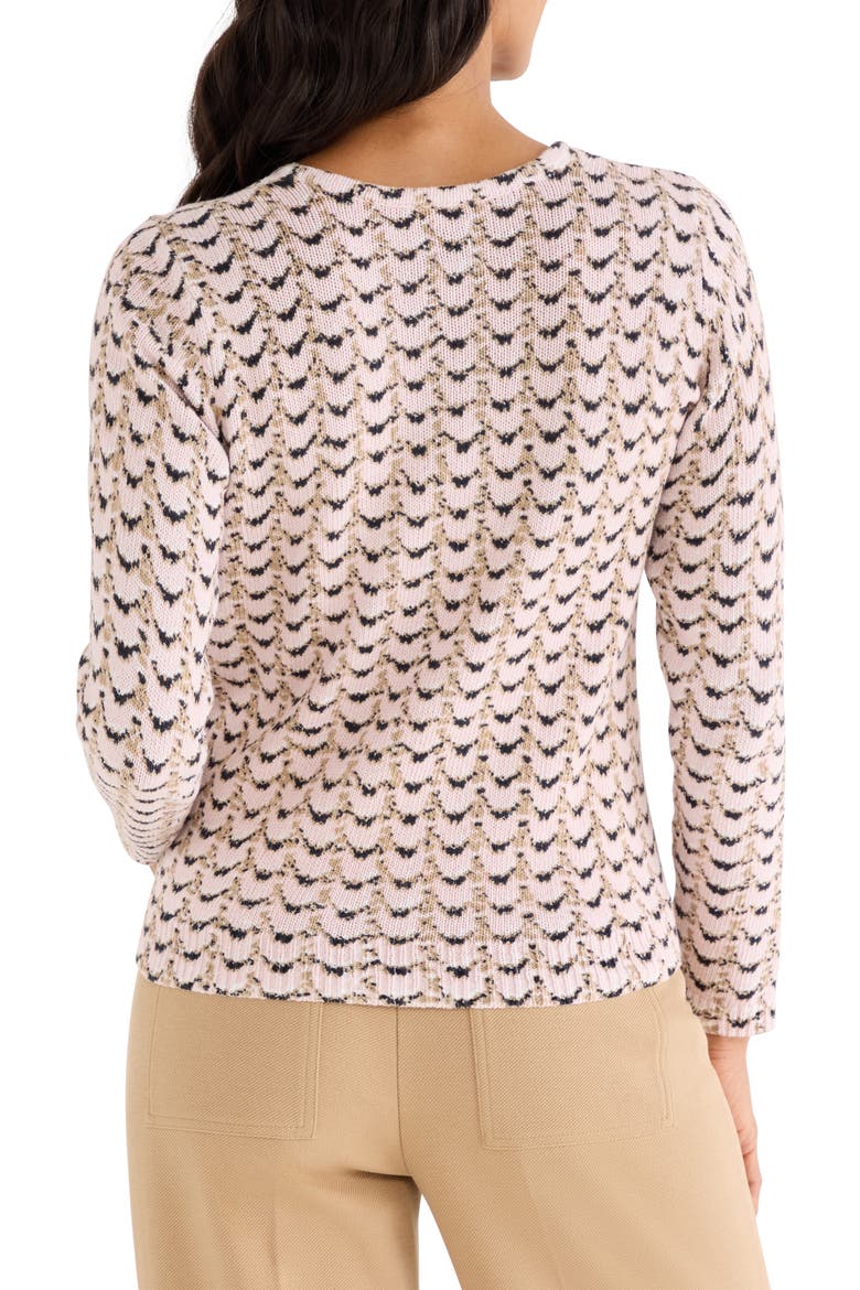 Mosaica Cotton Cord Sweater, Alternate, color, PINK MULTI