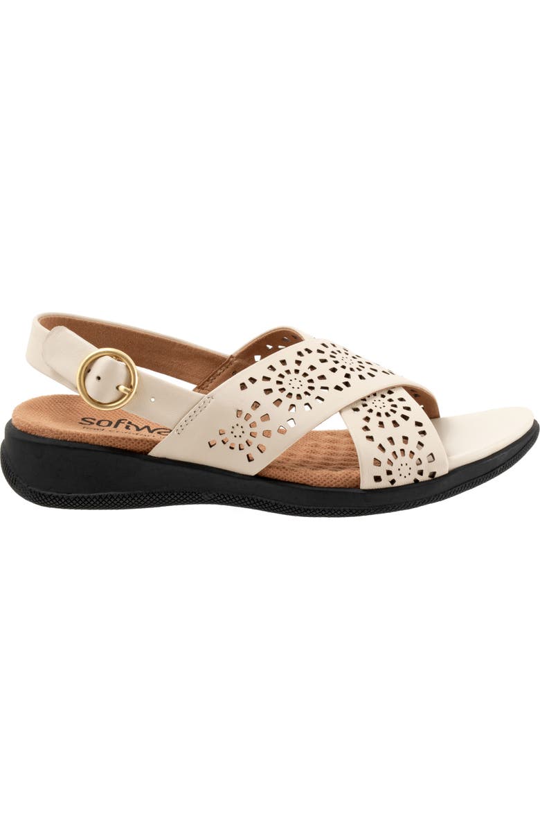 SoftWalk<sup>®</sup> Tillman Perforated Slingback Sandal, Alternate, color, Bone