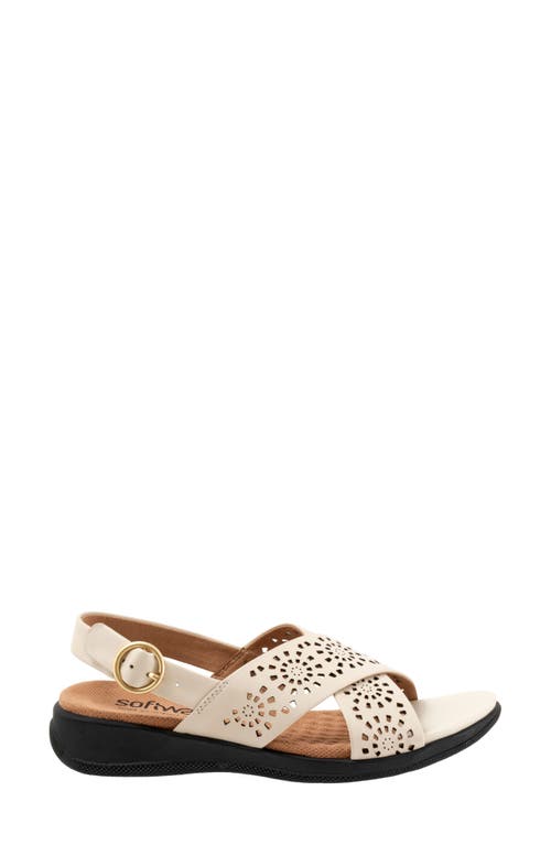 Softwalk ® Tillman Perforated Slingback Sandal In Bone