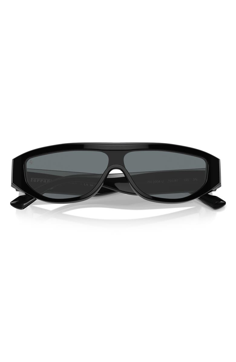 Scuderia Ferrari 125mm Rectangular Shield Sunglasses, Alternate, color, Black / Grey