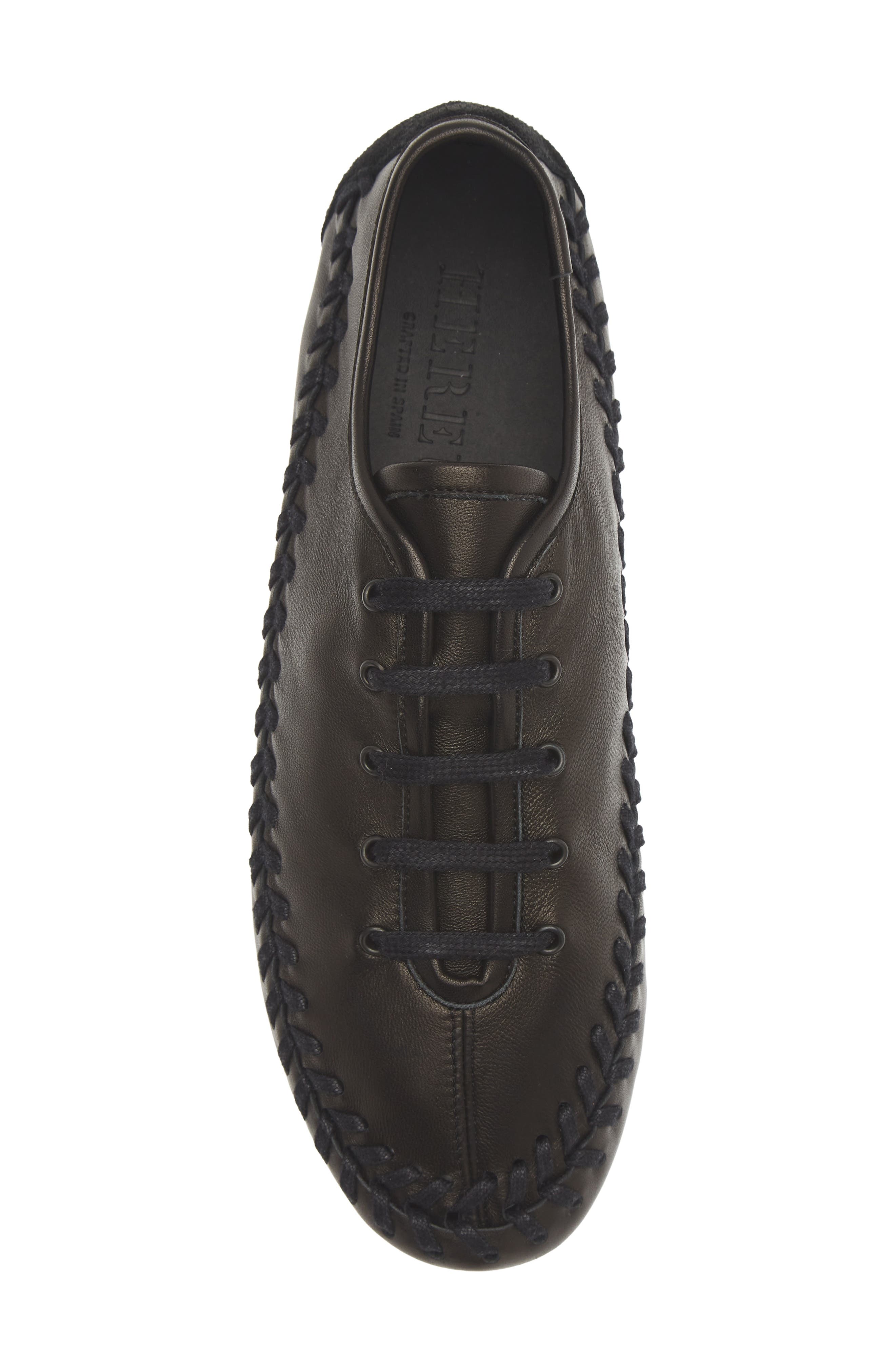 Birla Suede Leather Sneaker, Alternate, color, BLACK