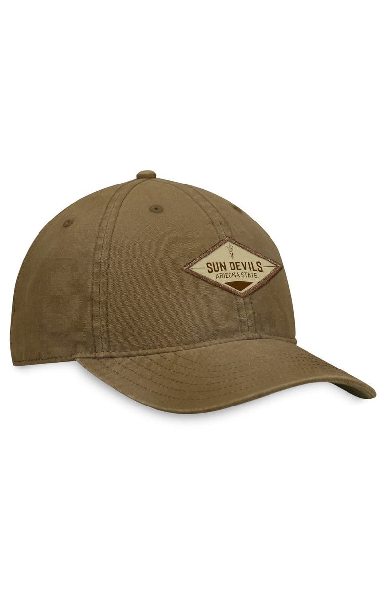 TOP OF THE WORLD Men's Top of the World Khaki Arizona State Sun Devils Adventure Adjustable Hat, Alternate, color, 