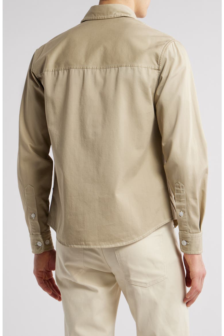 Owen Cotton Twill Button-Up Shirt Jacket, Alternate, color, LT BGE