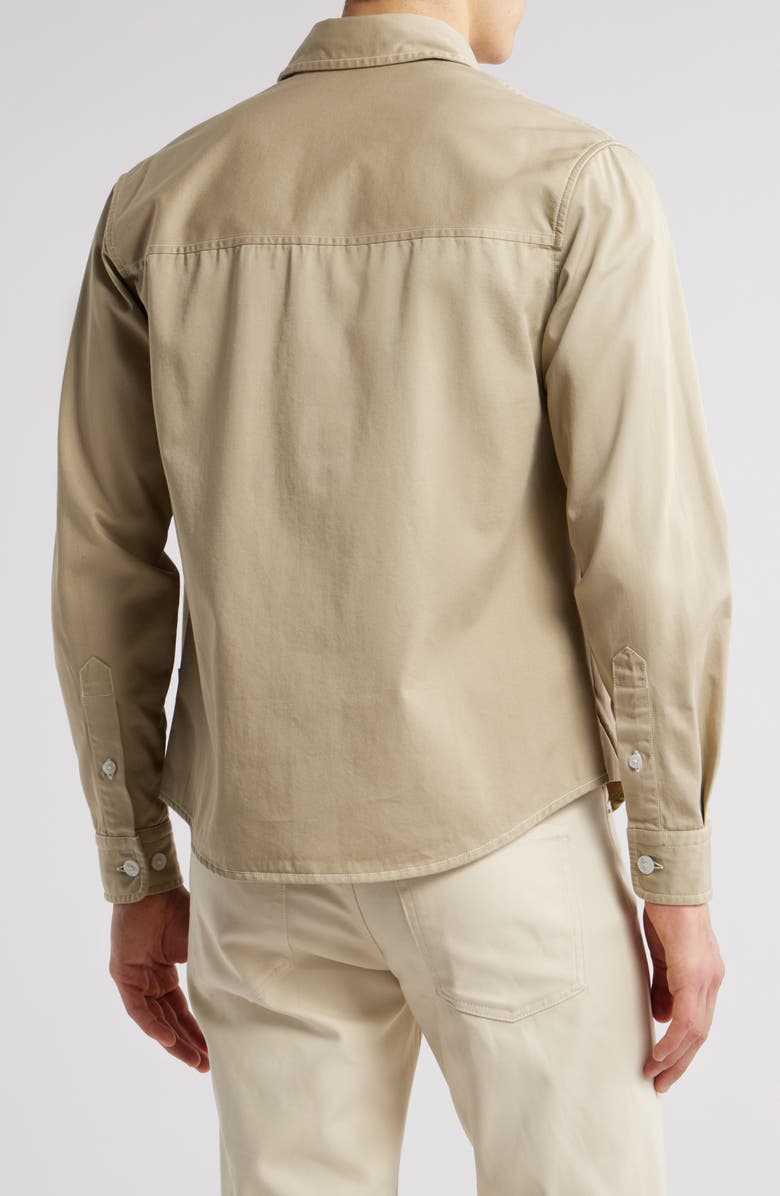 BOSS Owen Cotton Twill Button-Up Shirt Jacket, Alternate, color, Light Beige