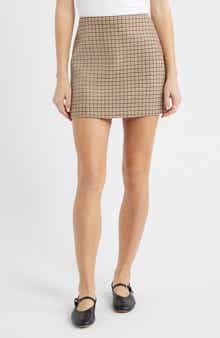 Double Face Wool Miniskirt